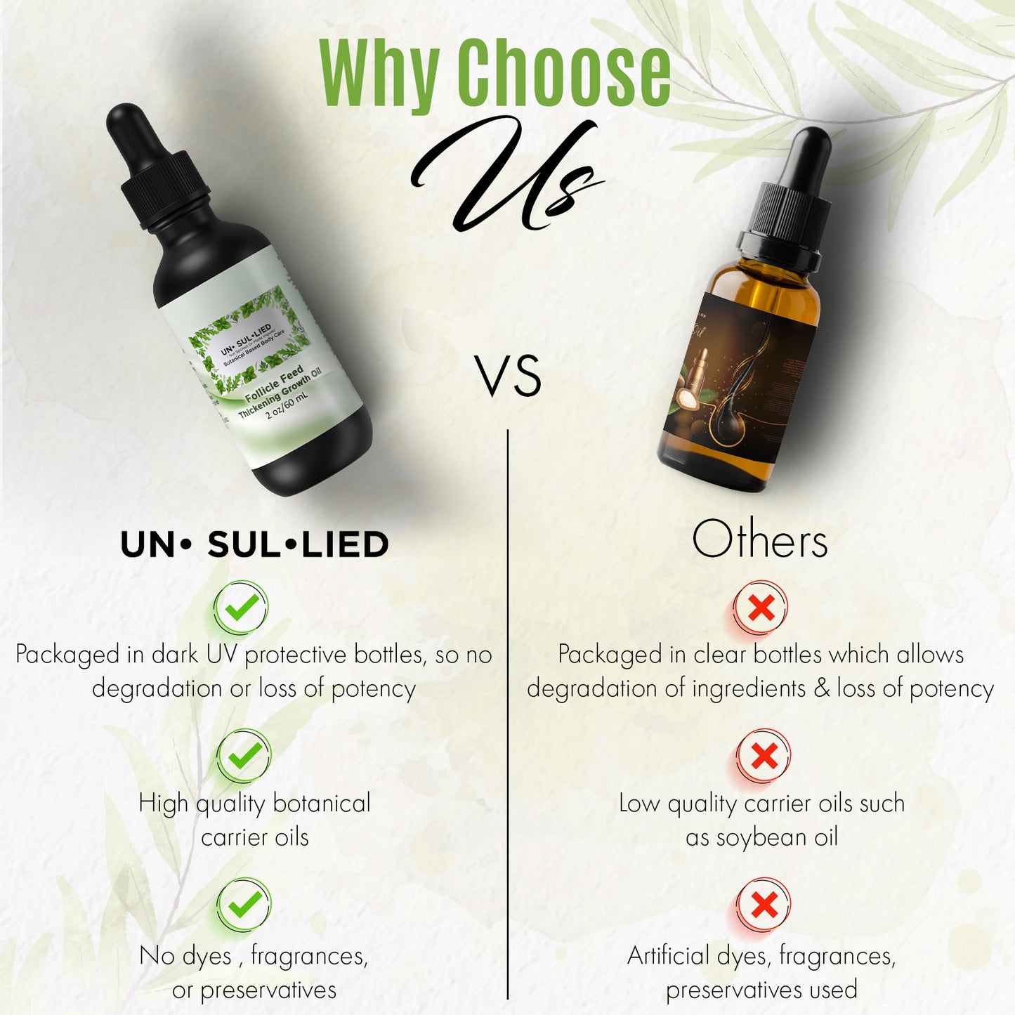 2 pack Follicle Feed Thickening Hair Growth Oil