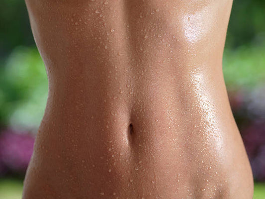Firm hydrated abdominal skin