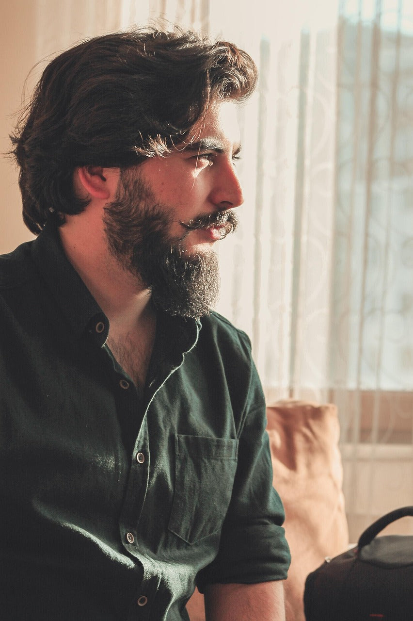 Man with healthy hair and beard